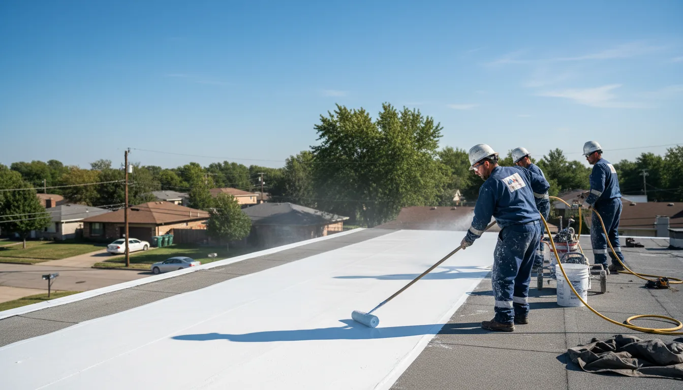 Commercial roof coating in Goree, TX near me